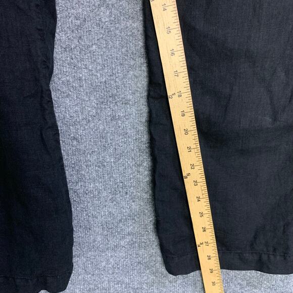 NATION LTD Los Angeles 100%‎ Linen Pants Black  Waist Wide Leg Women’s XS - Picture 7 of 11